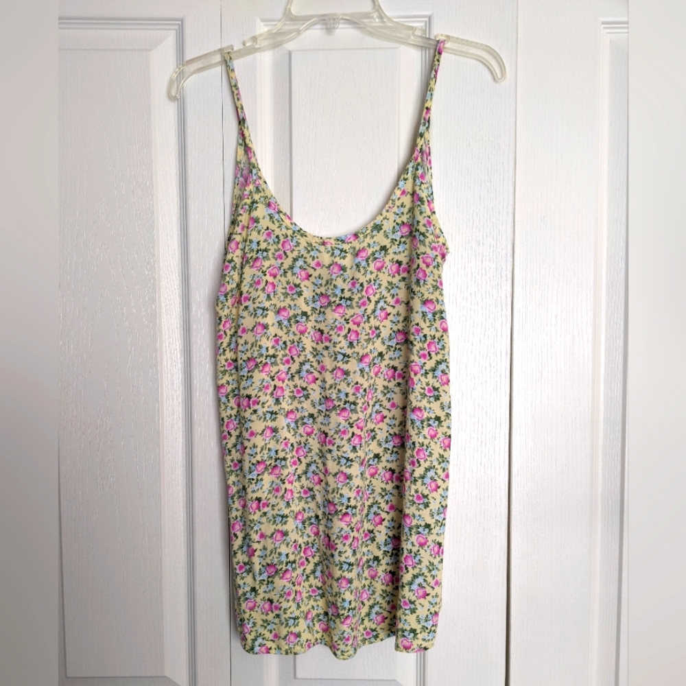 Y2K Wet Seal Floral Pastel Tunic Tank Sz S